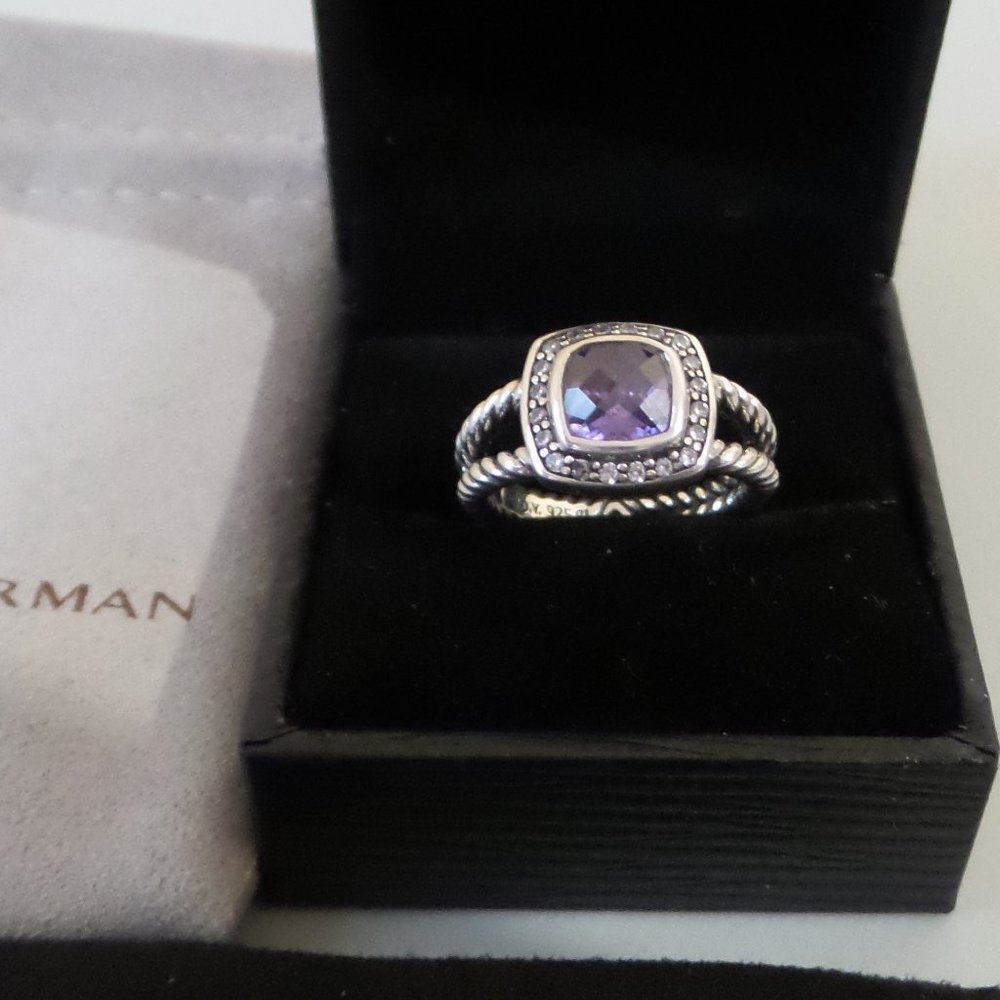 Like New David Yurman Albion Ring Amethyst Sz 6